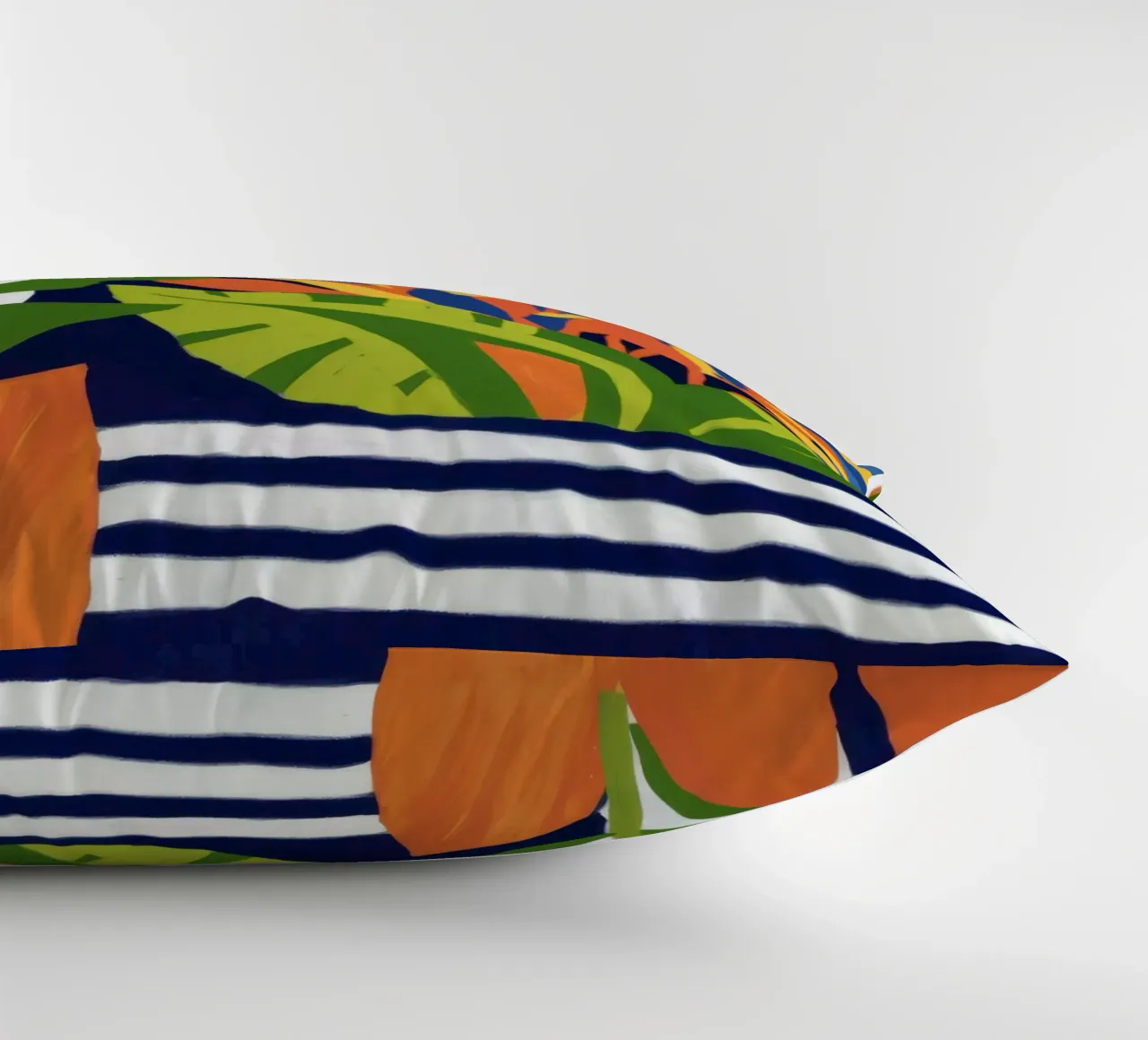 Autumn Stripe Foliage decorative cushion by Arcane Lines