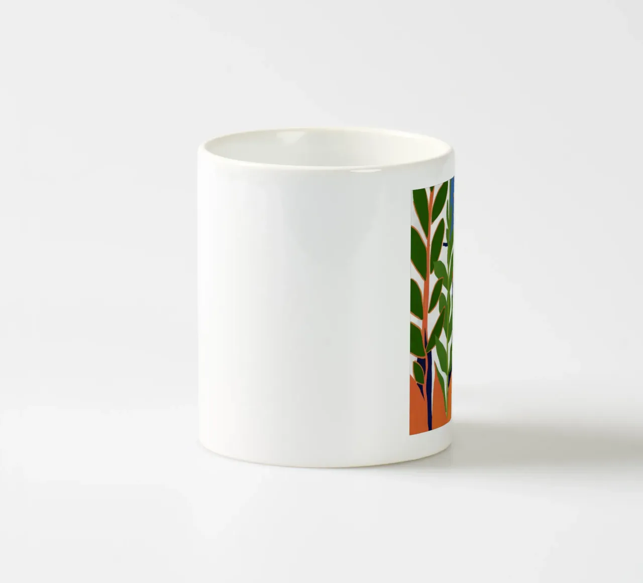 Fogliame a strisce autunnali tazza in ceramica da Arcane Lines