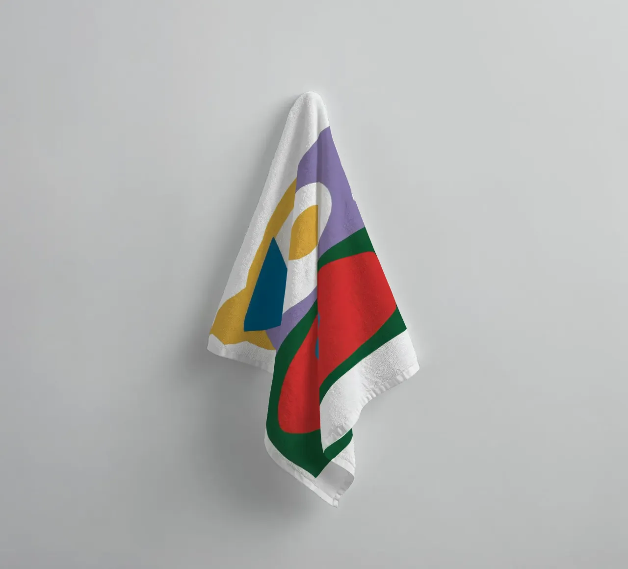 Primaire vorm stilstaand, leven badhanddoek van Mossy Pigment