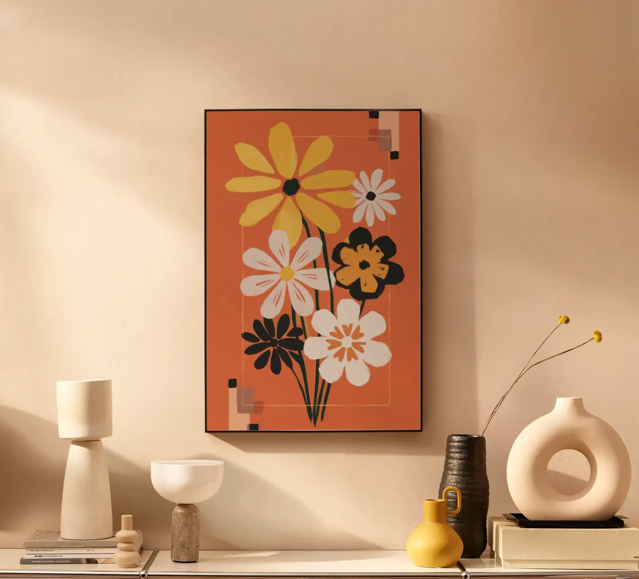 Vaso nero Daisy plexiglass da Lune Dreams