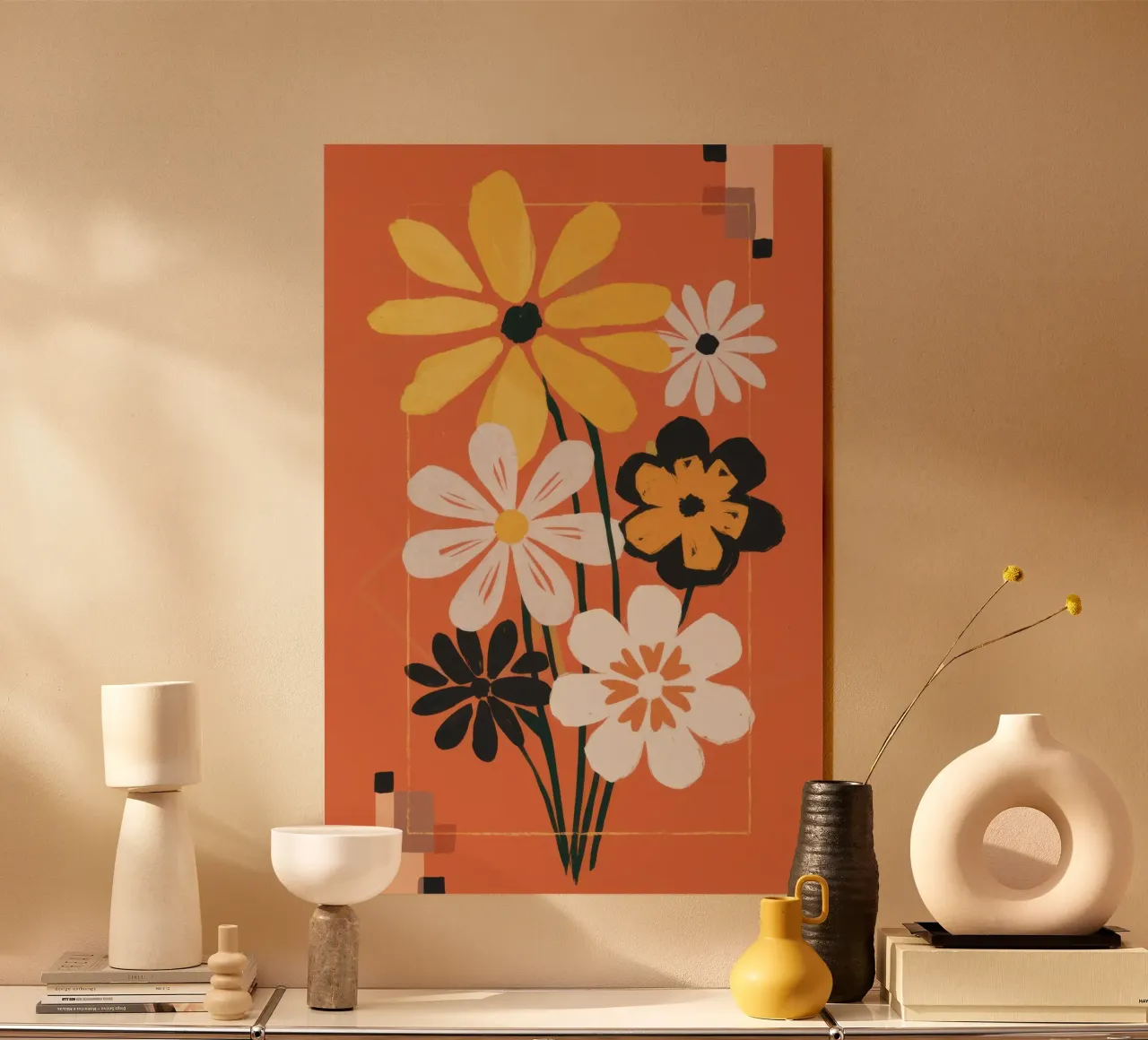 Vaso nero Daisy plexiglass da Lune Dreams