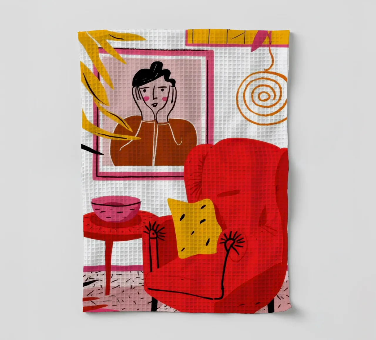 Compagno di sedia Crimson canovaccio da cucina da Arcane Lines