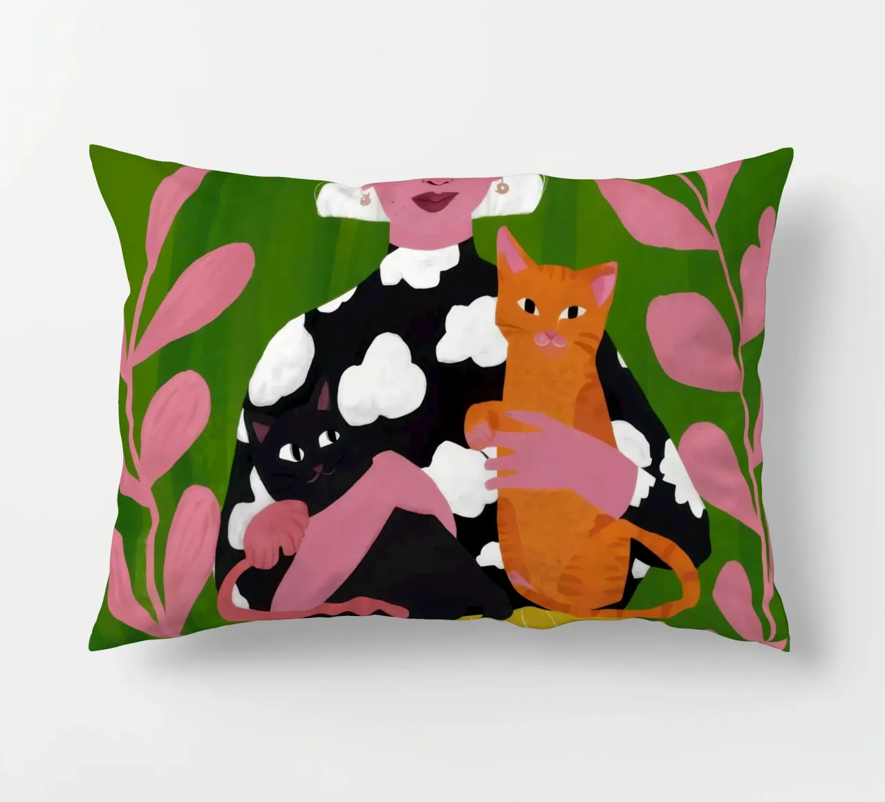Whimsical Patterned Embrace decorative cushion by Hollow Years