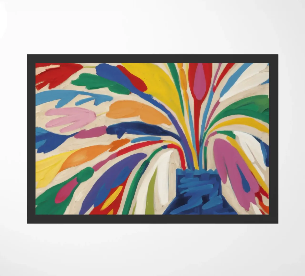 Gestural Bloom Explosion doormat by Arcane Lines