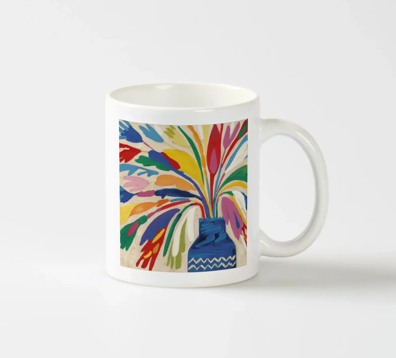 Esplosione gestuale di fiori tazza in ceramica da Arcane Lines