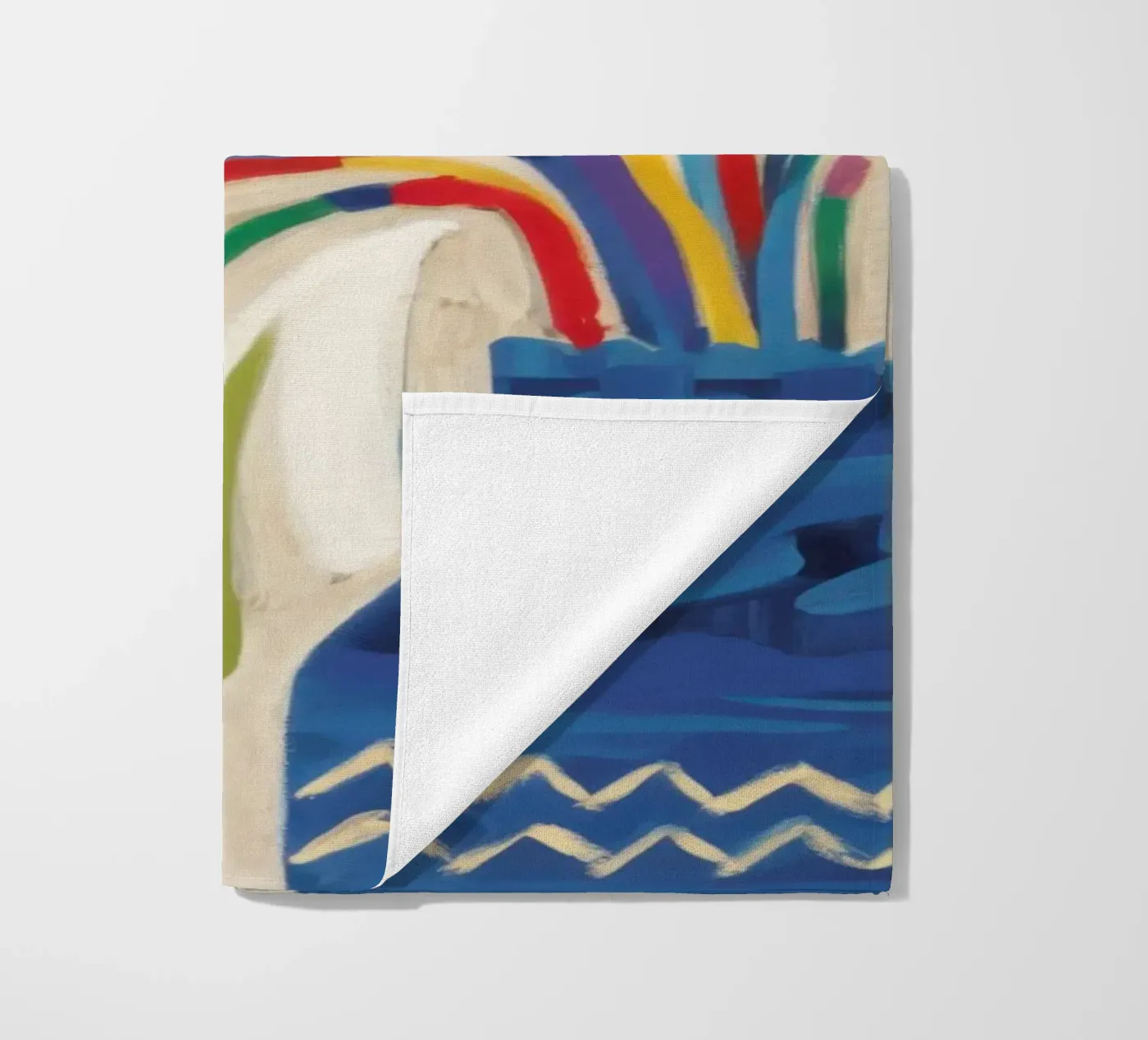 Gestural Bloom Explosion beach towel by Arcane Lines