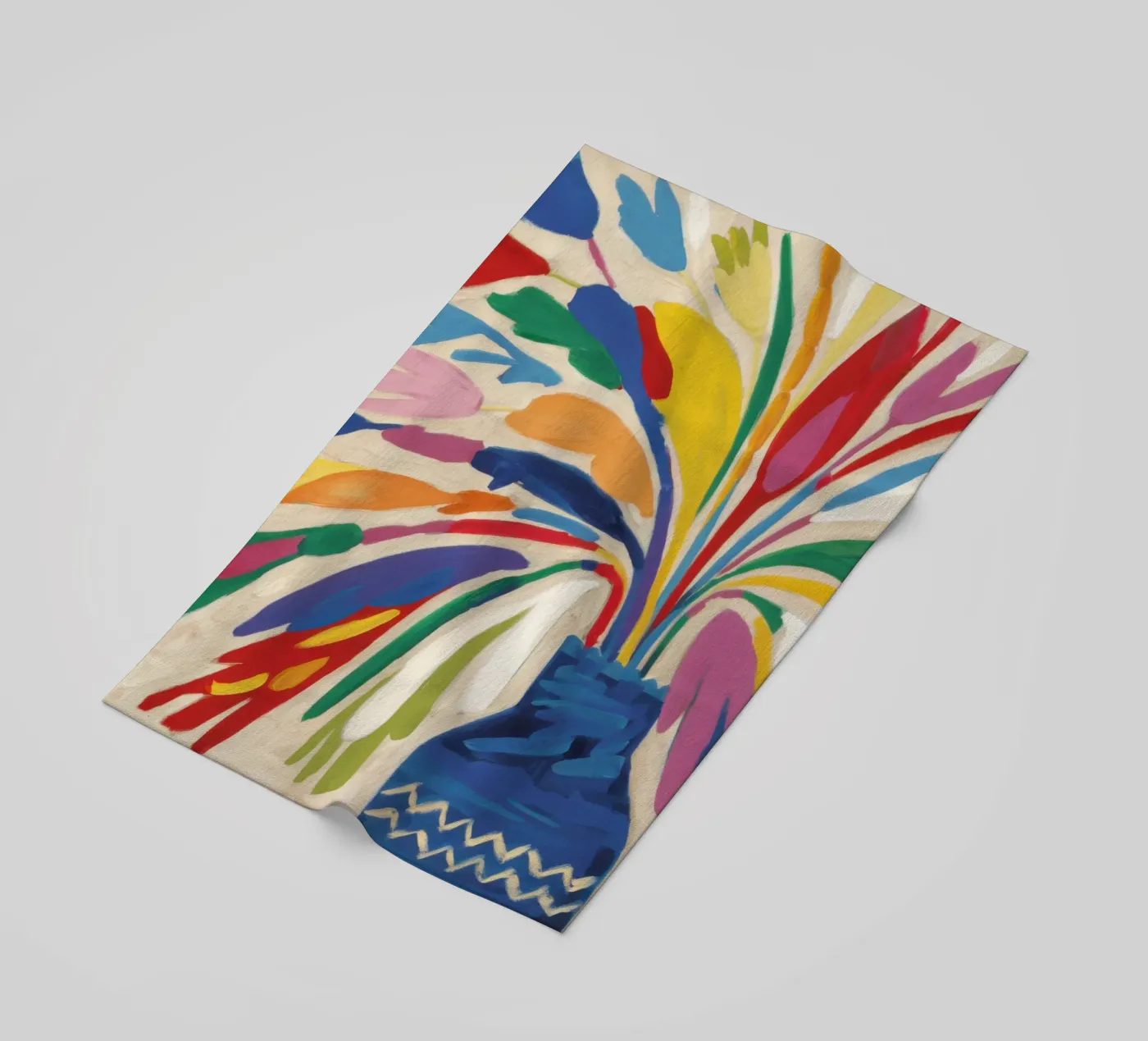 Gestural Bloom Explosion beach towel by Arcane Lines