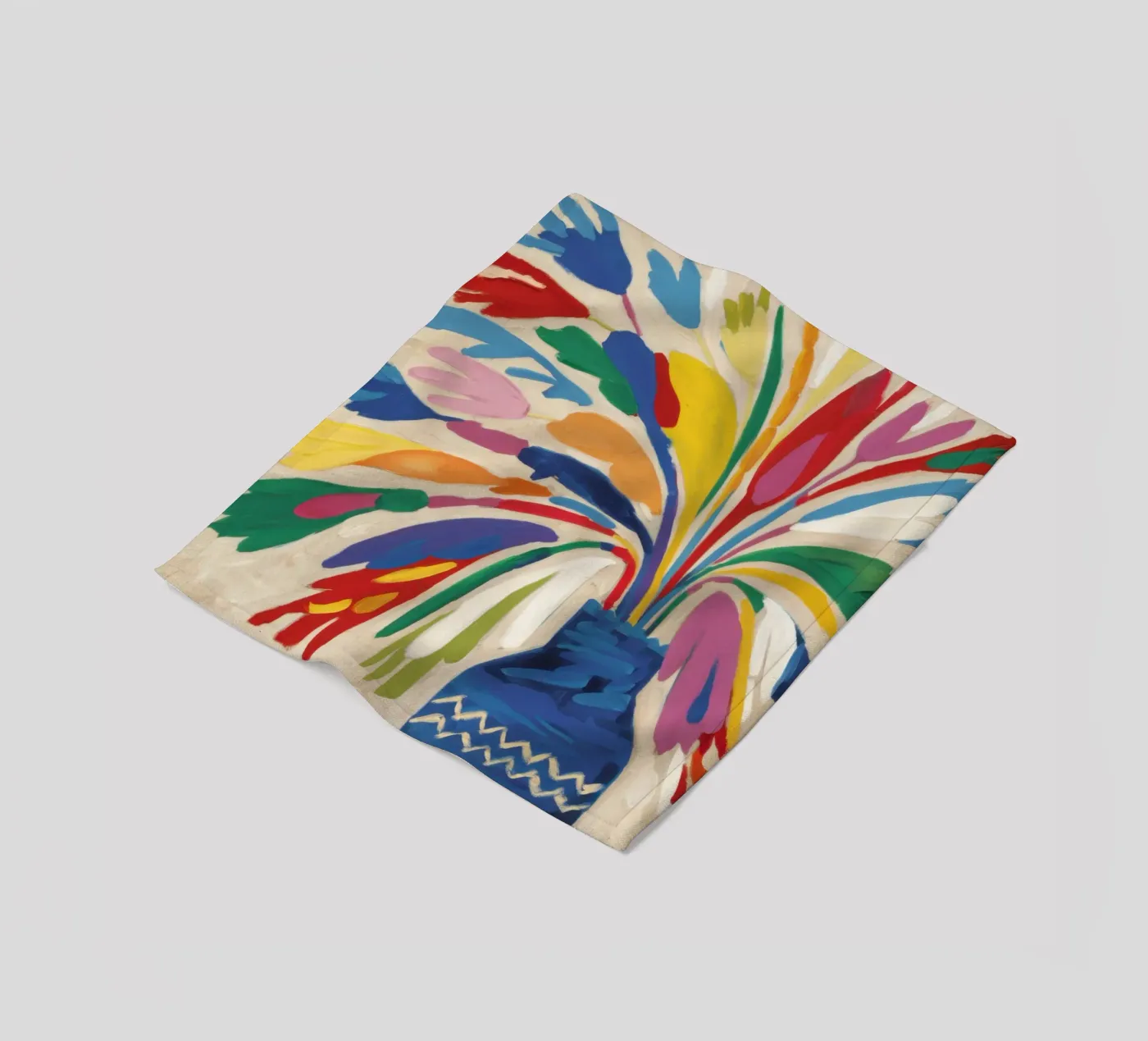 Gestural Bloom Explosion fleece blanket by Arcane Lines