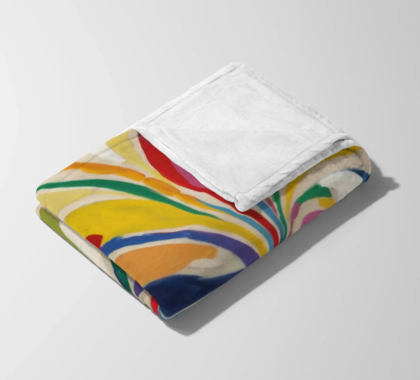Gestural Bloom Explosion fleece blanket by Arcane Lines