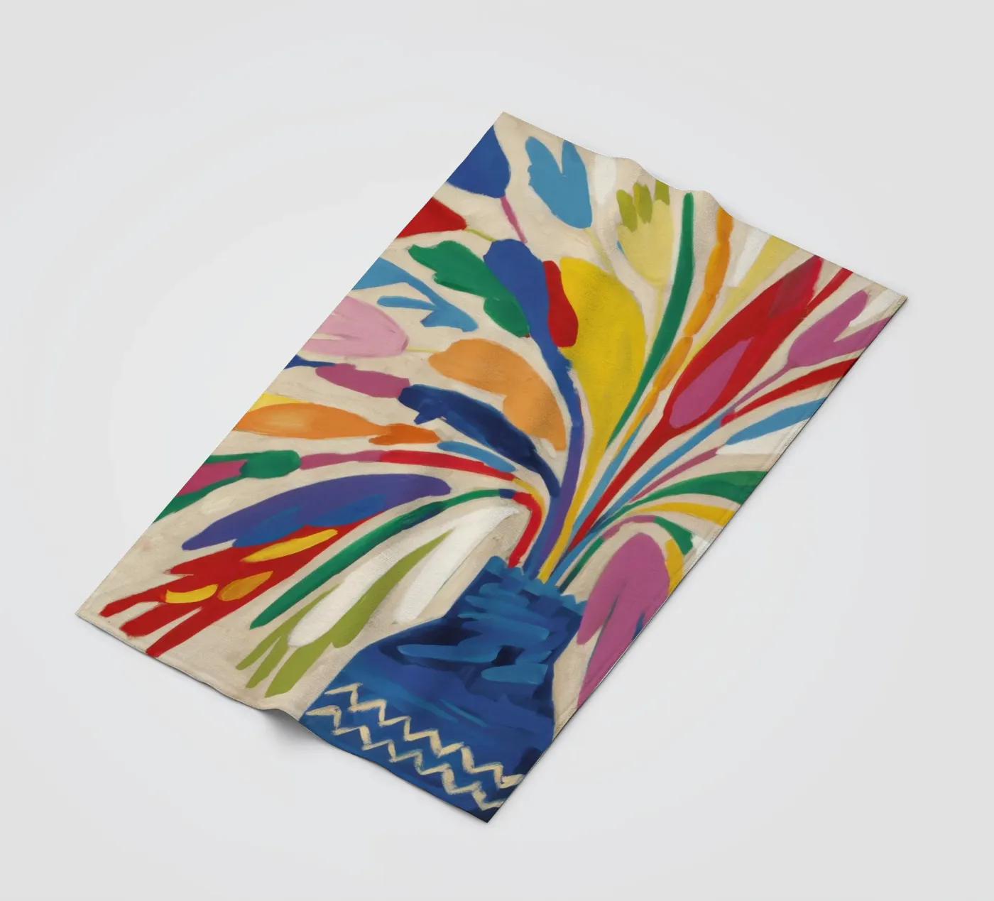 Gestural Bloom Explosion fleece blanket by Arcane Lines