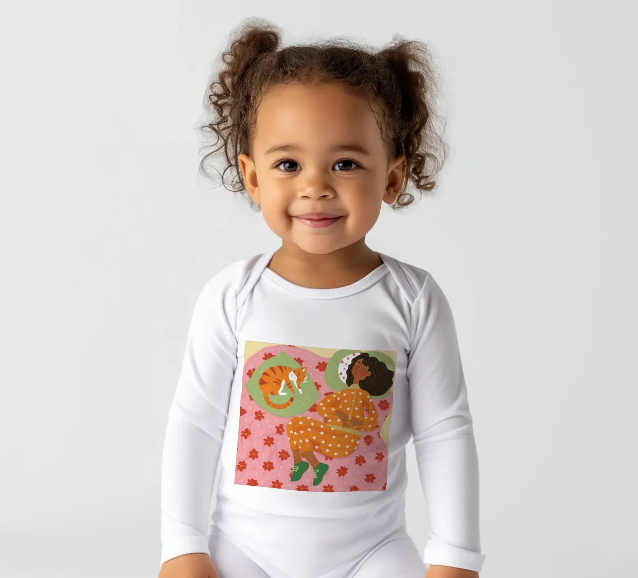 Polka Dot Dreamy Nap long-sleeve baby romper by Hollow Years