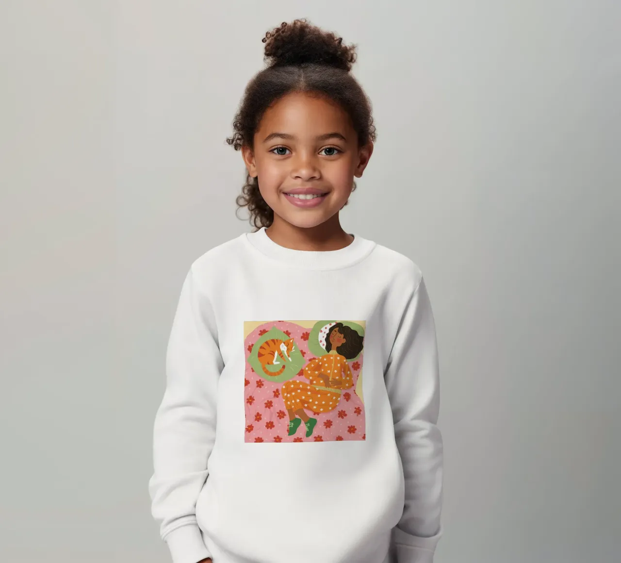 Polka Dot Dreamy Nap kids sweatshirt by Hollow Years
