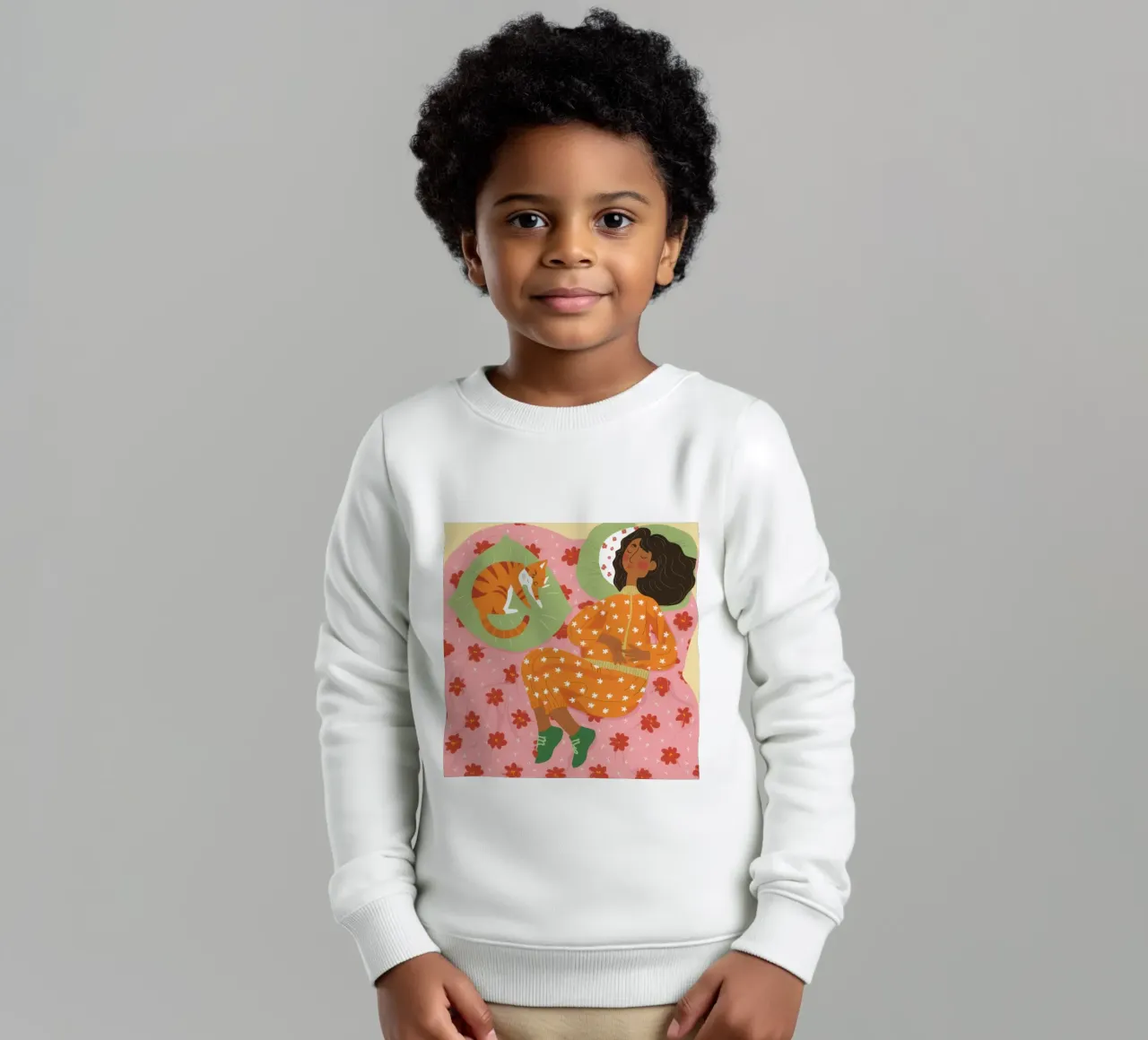 Polka Dot Dreamy Nap kids sweatshirt by Hollow Years