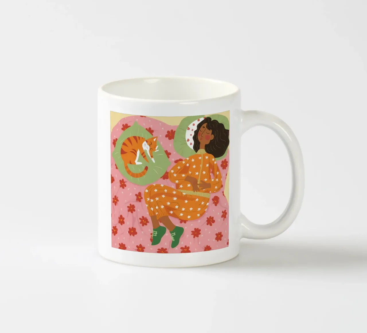 Polka Dot Dreamy Nap ceramic mug by Hollow Years