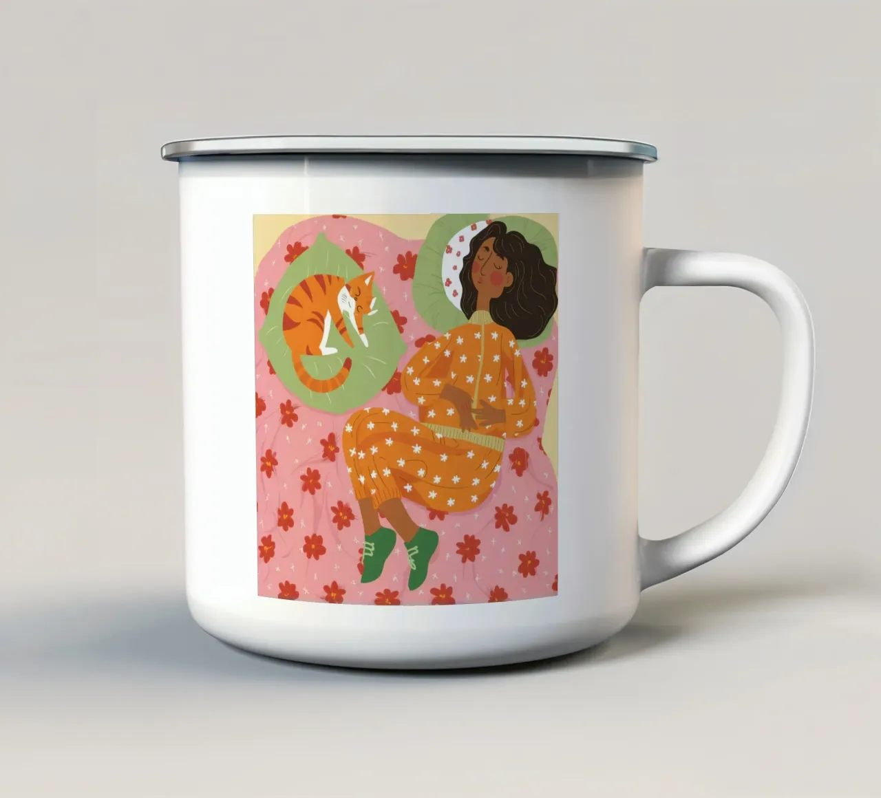 Sonnellino da sogno a pois tazza in smalto da Hollow Years