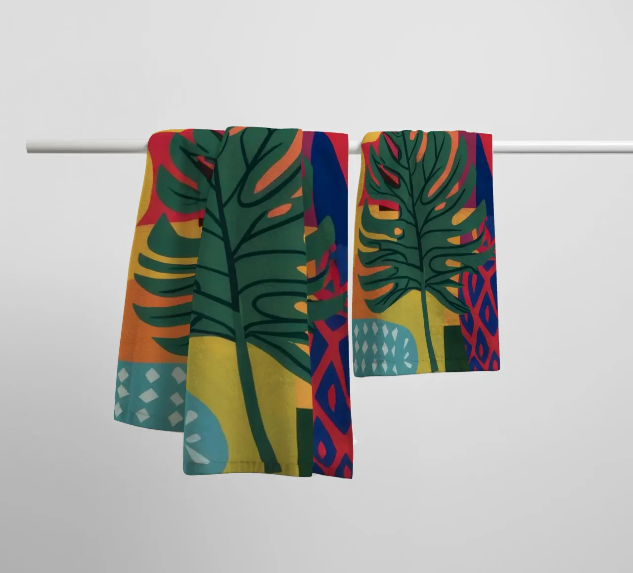 Autumnal Leaf Dance towel by Arcane Lines