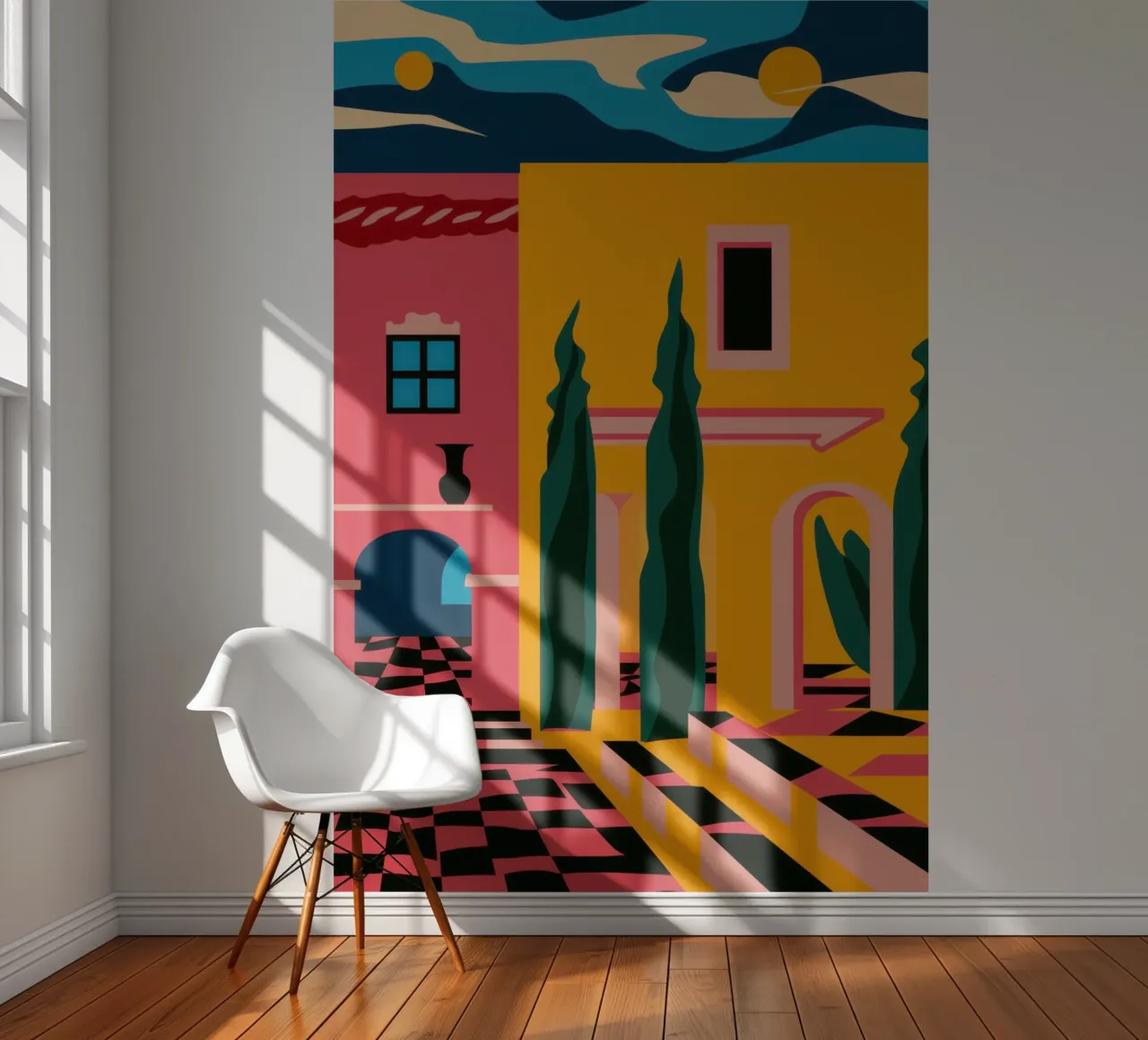 Twilight Alleyway Glow photo wallpaper by Mossy Pigment