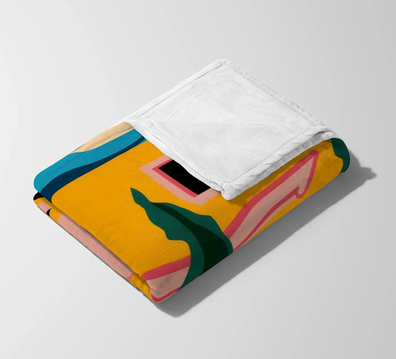 Twilight Alleyway Glow fleece blanket by Mossy Pigment