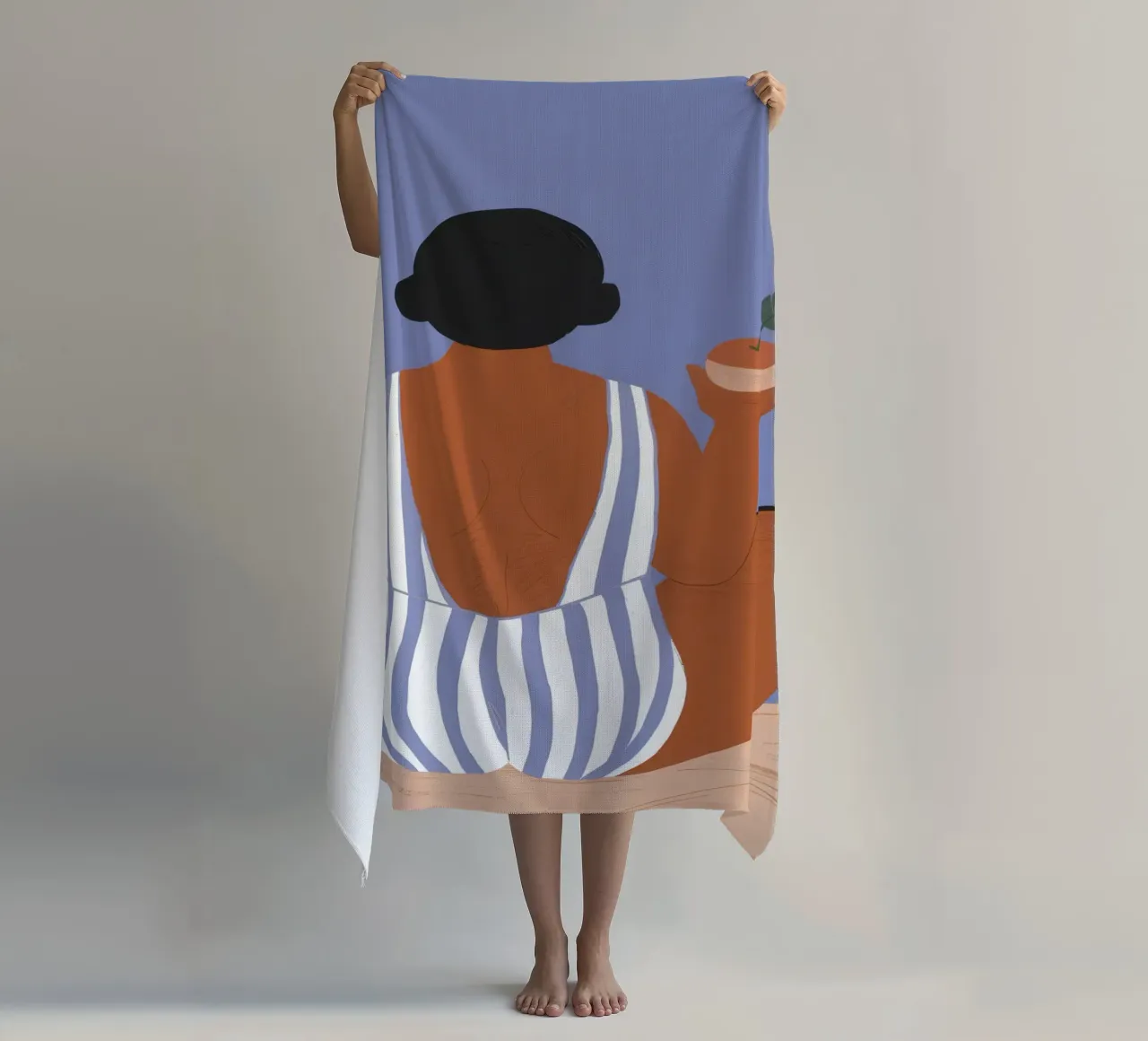 Striped Summer Stillness beach towel by Hollow Years