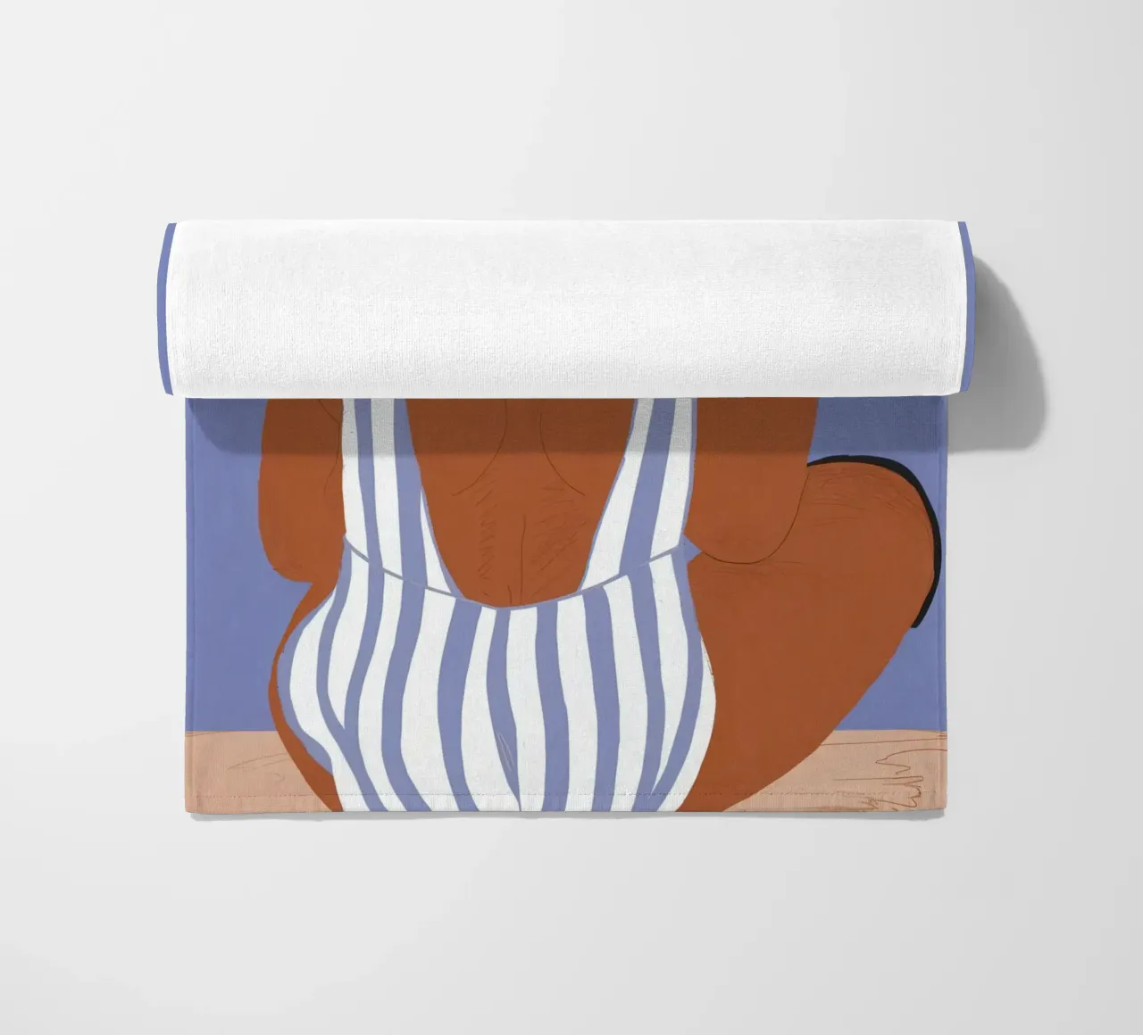 Striped Summer Stillness beach towel by Hollow Years