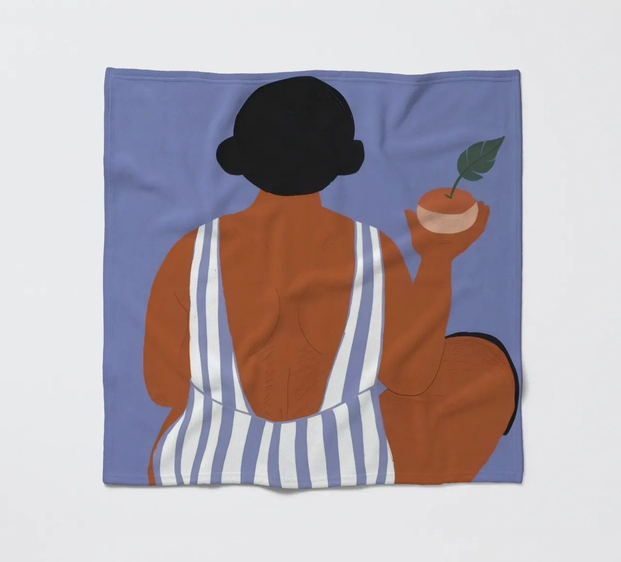 Striped Summer Stillness fleece blanket by Hollow Years