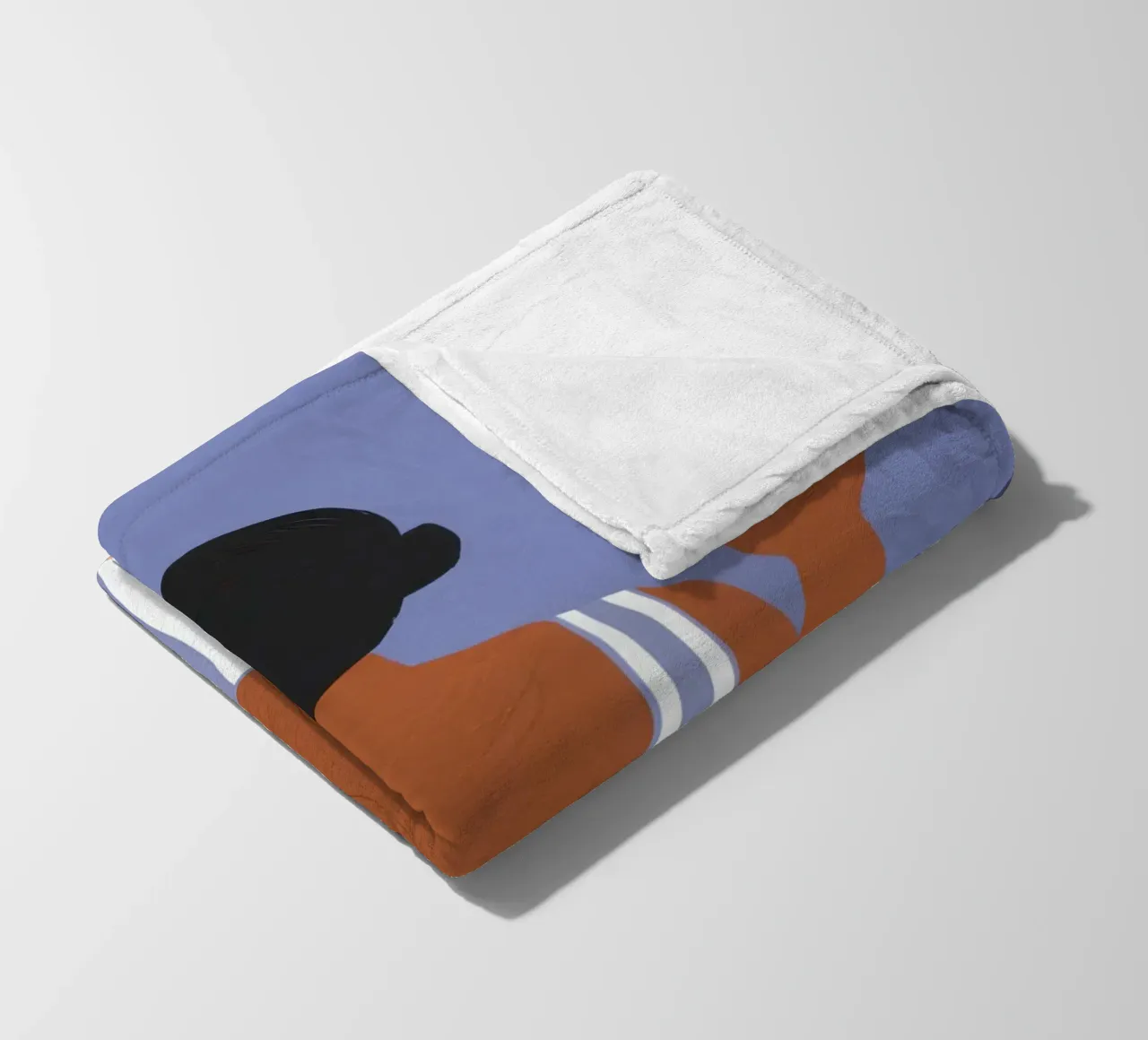 Striped Summer Stillness fleece blanket by Hollow Years