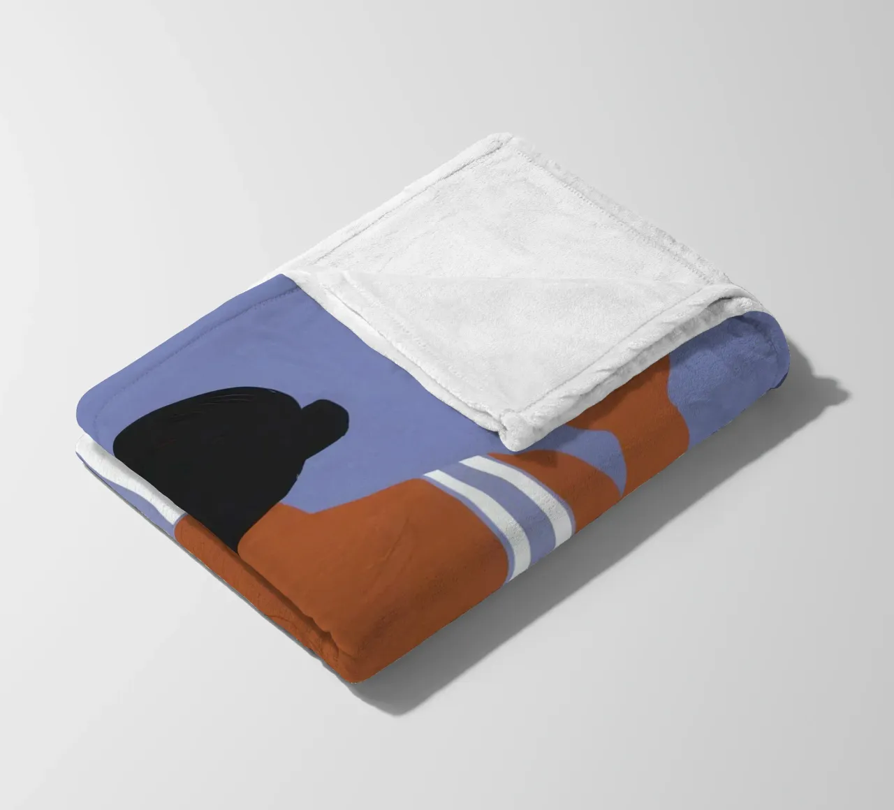 Striped Summer Stillness fleece blanket by Hollow Years