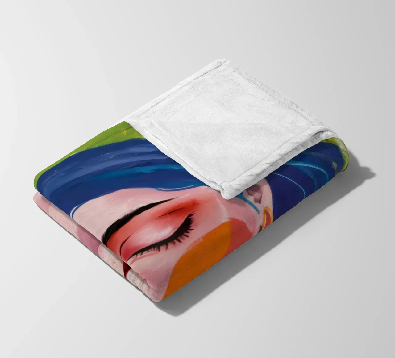 Capelli blu Labbro rosso coperta in pile da Sentinel Glow