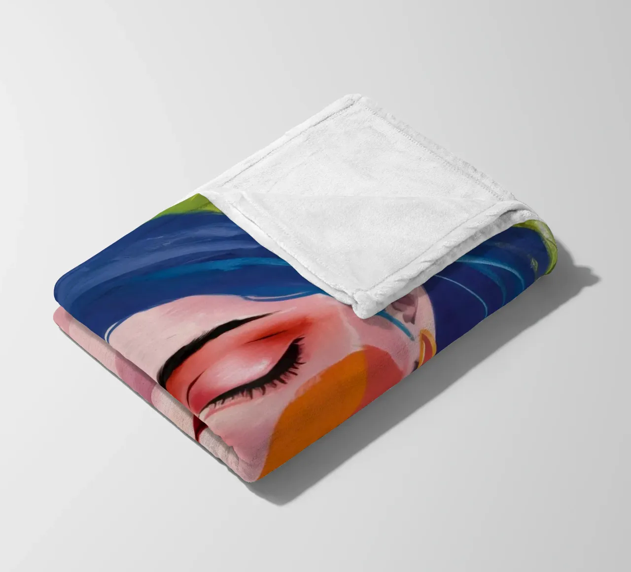 Capelli blu Labbro rosso coperta in pile da Sentinel Glow