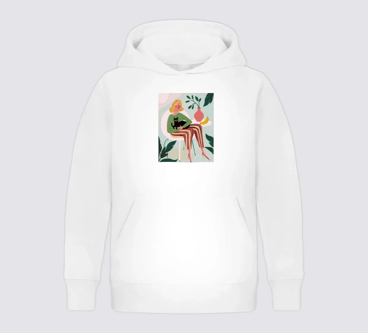 Bohemian Feline Repose Kinder Hoodie von Mossy Pigment