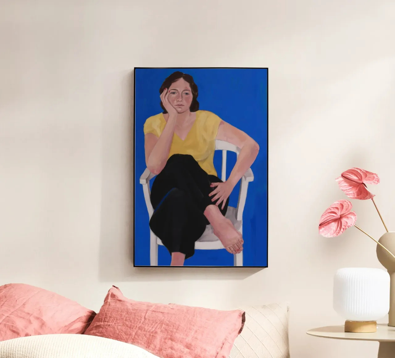 Sedia casual blu plexiglass da Hollow Years