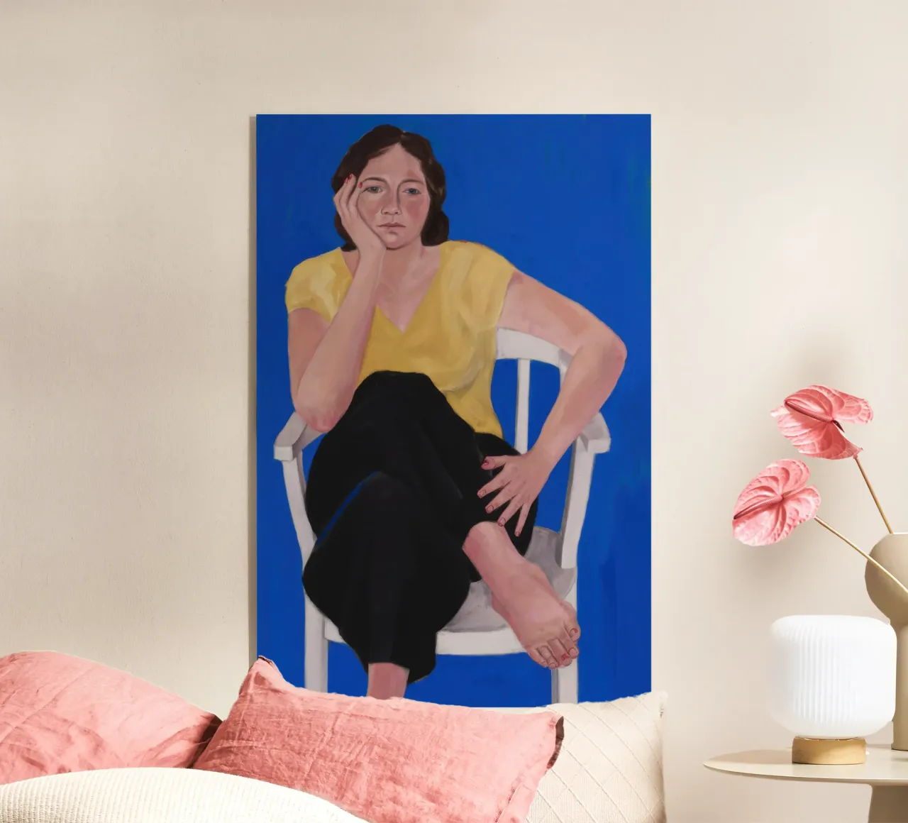 Sedia casual blu plexiglass da Hollow Years