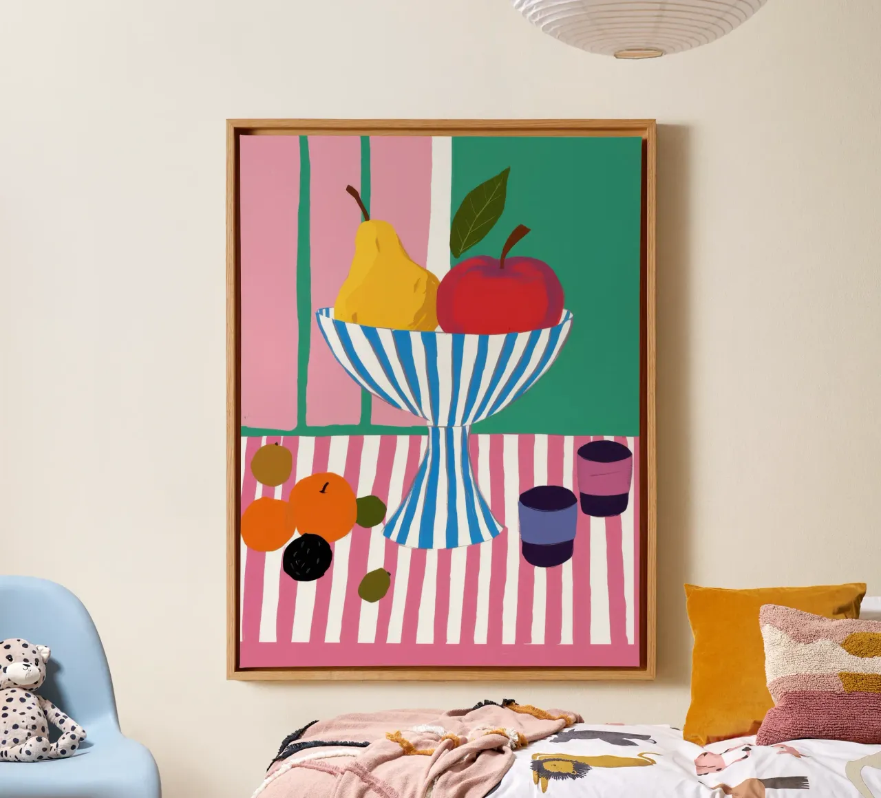 Abbondanza di frutta a strisce tela da Mossy Pigment