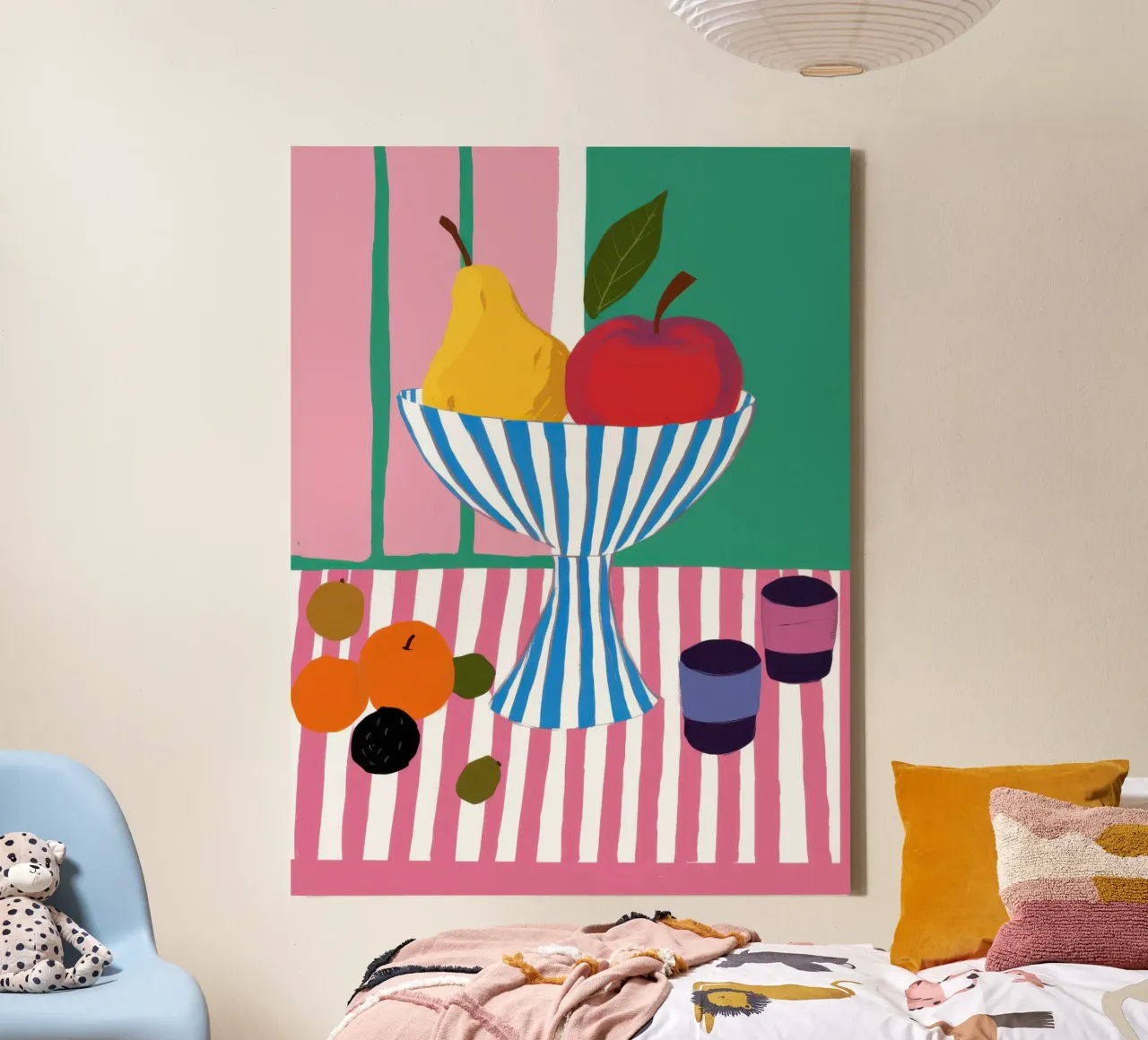 Abbondanza di frutta a strisce tela da Mossy Pigment