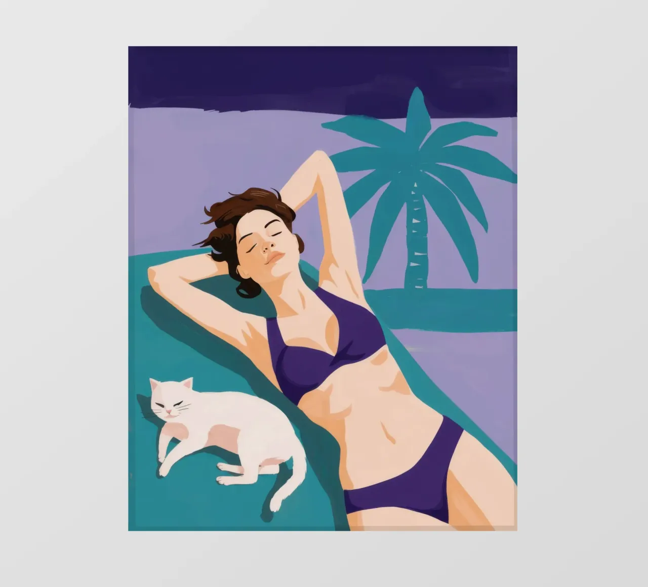 Siesta felina baciata dal sole telo in pvc da Hollow Years