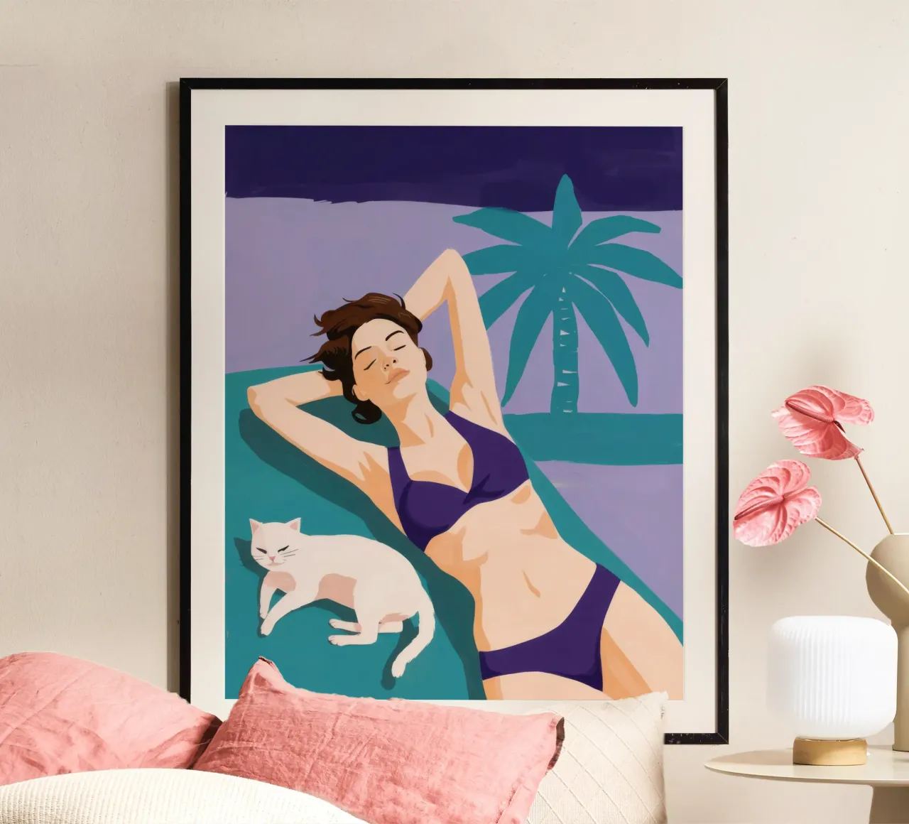 Siesta felina baciata dal sole poster da Hollow Years