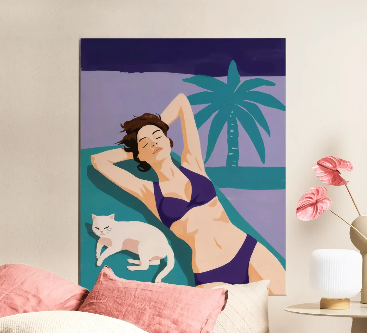Siesta felina baciata dal sole poster da Hollow Years