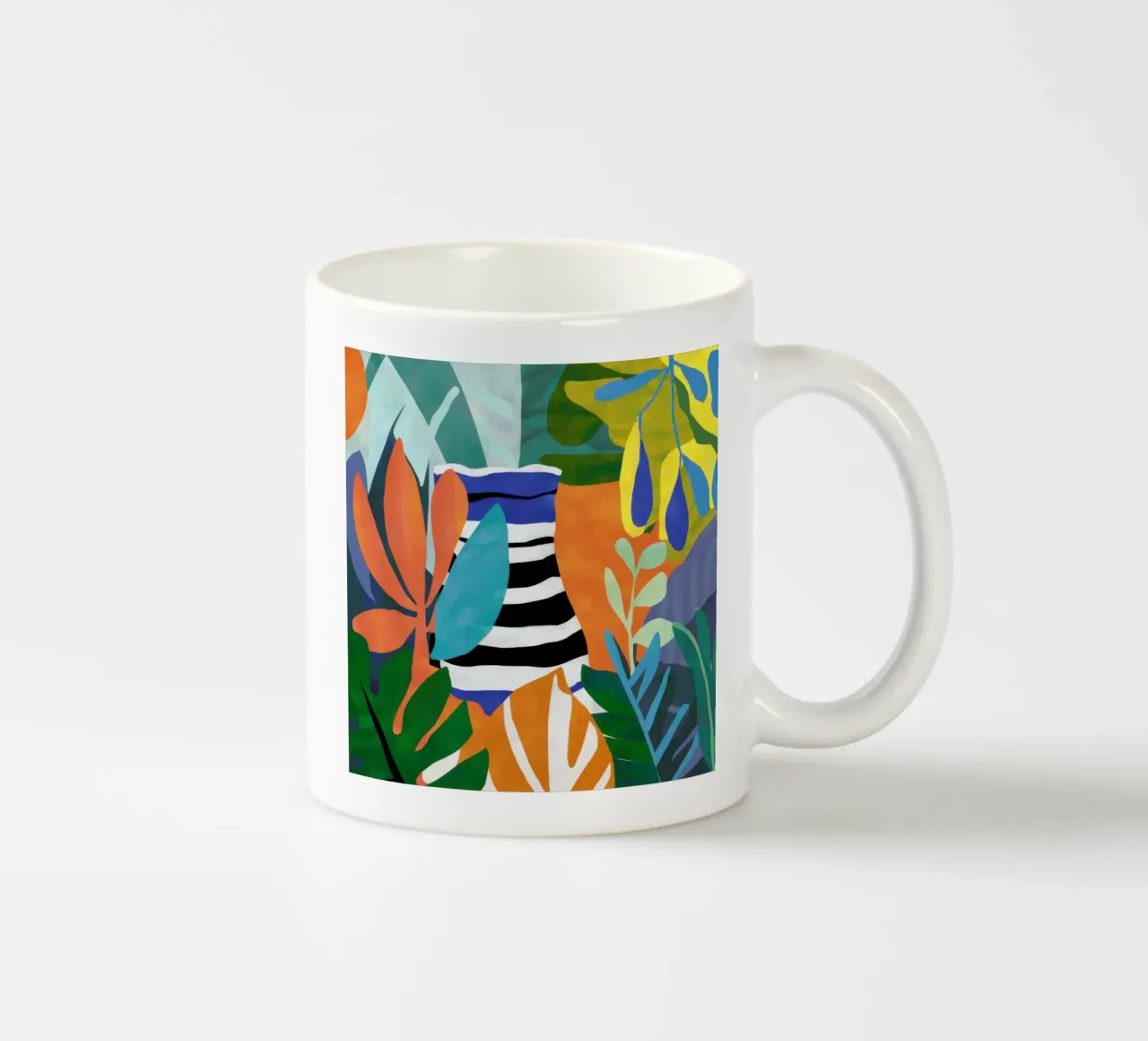 Uccello a righe nautiche tazza in ceramica da Arcane Lines