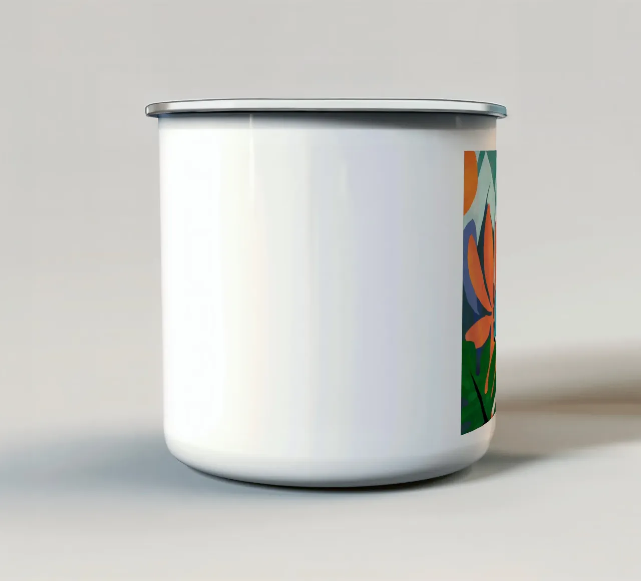 Uccello a righe nautiche tazza in smalto da Arcane Lines