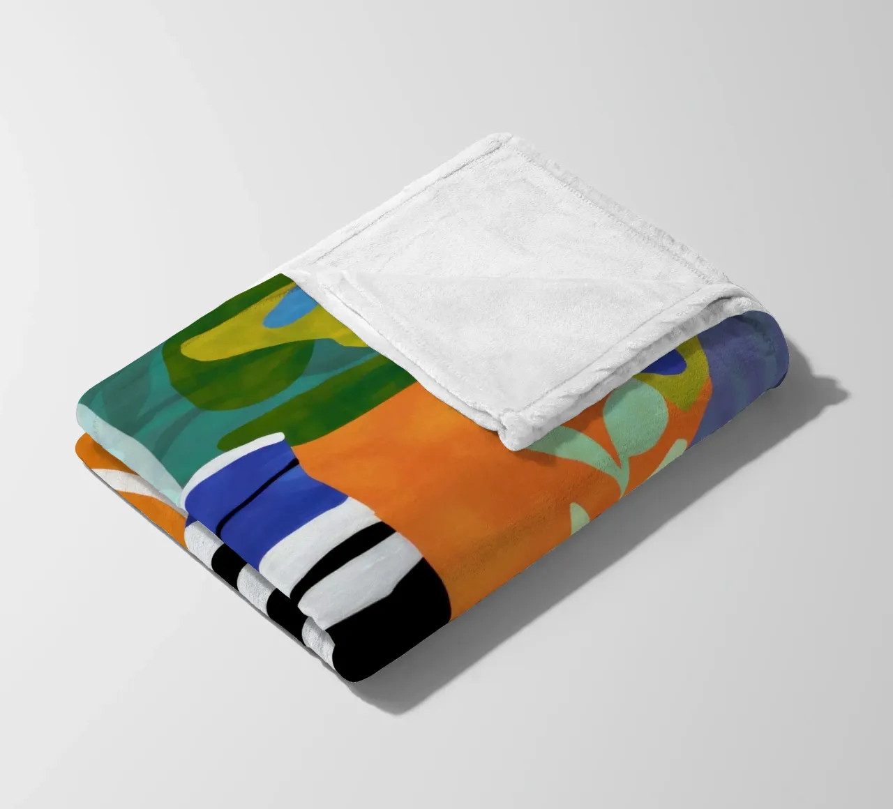 Uccello a righe nautiche coperta in pile da Arcane Lines