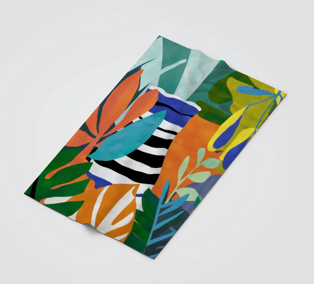 Uccello a righe nautiche coperta in pile da Arcane Lines