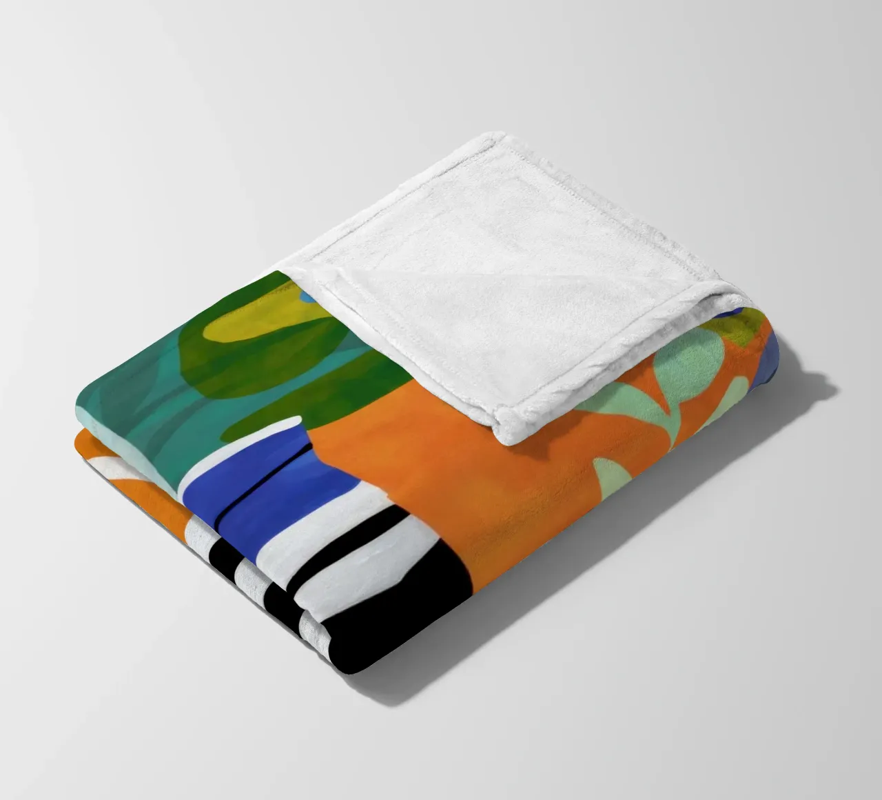 Uccello a righe nautiche coperta in pile da Arcane Lines