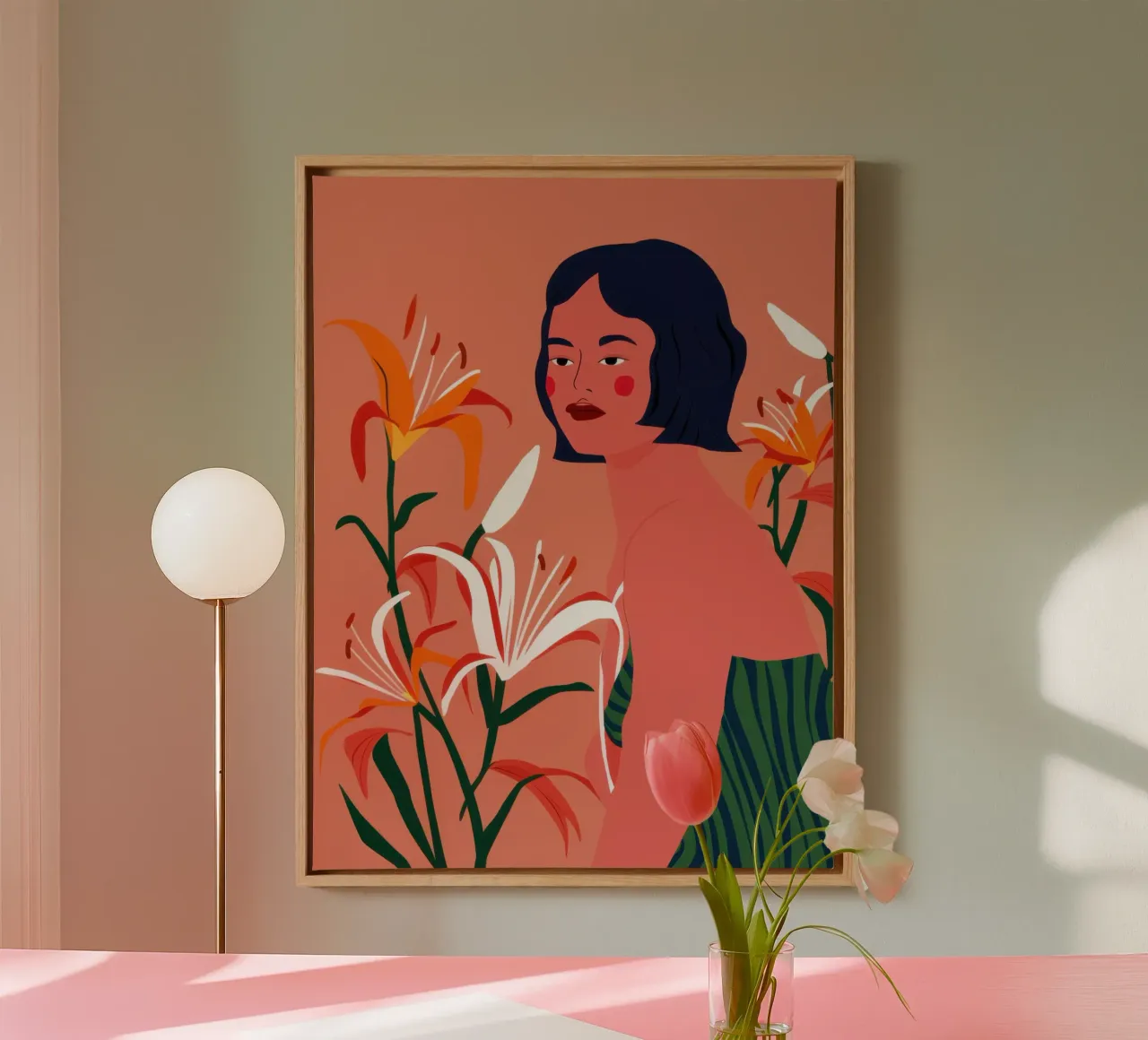 Portrait d'un lys ardent toile avec Caisse américaine de Hollow Years