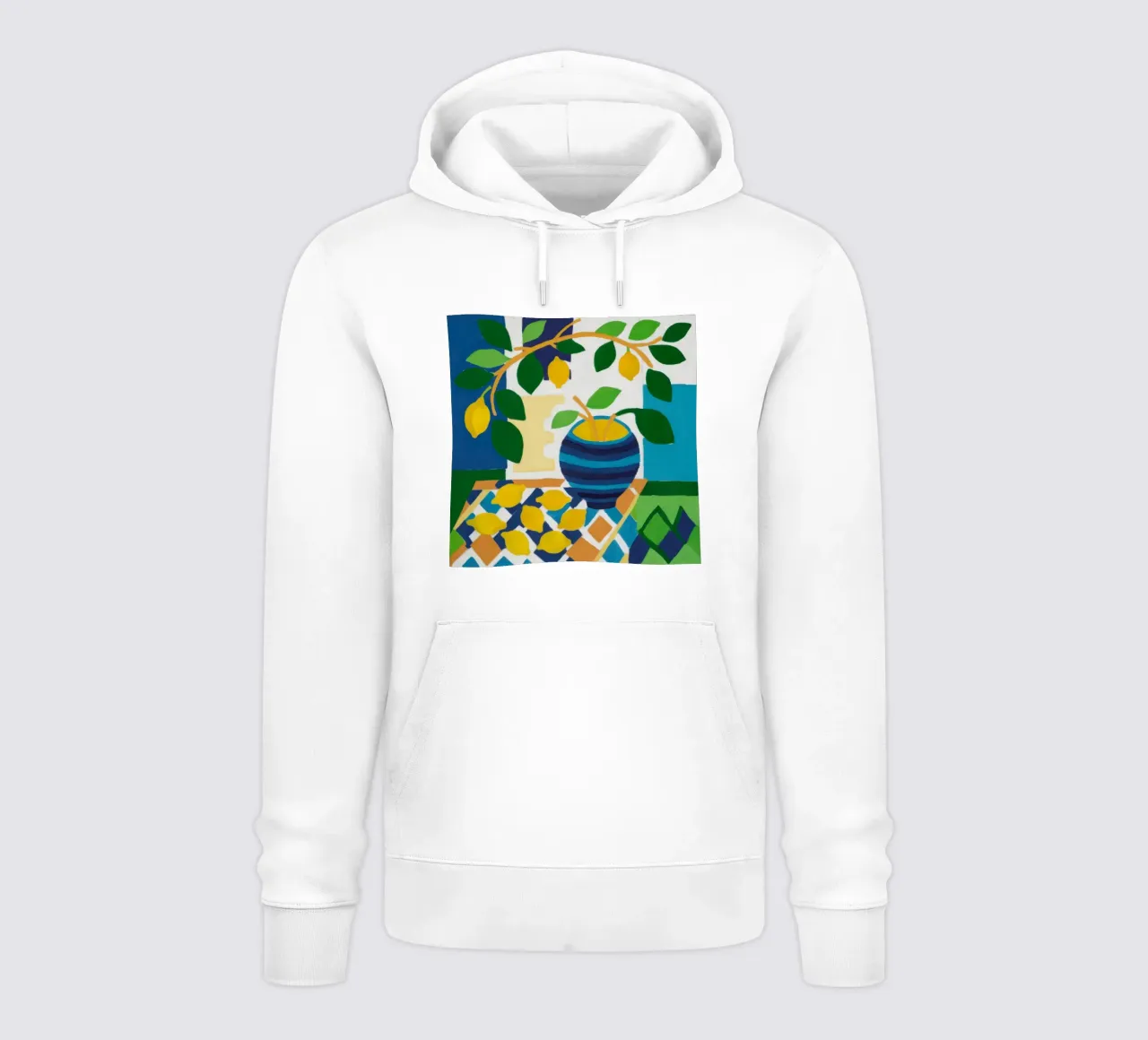 Vaso blu Lemon Tree felpa con cappuccio da Lune Dreams