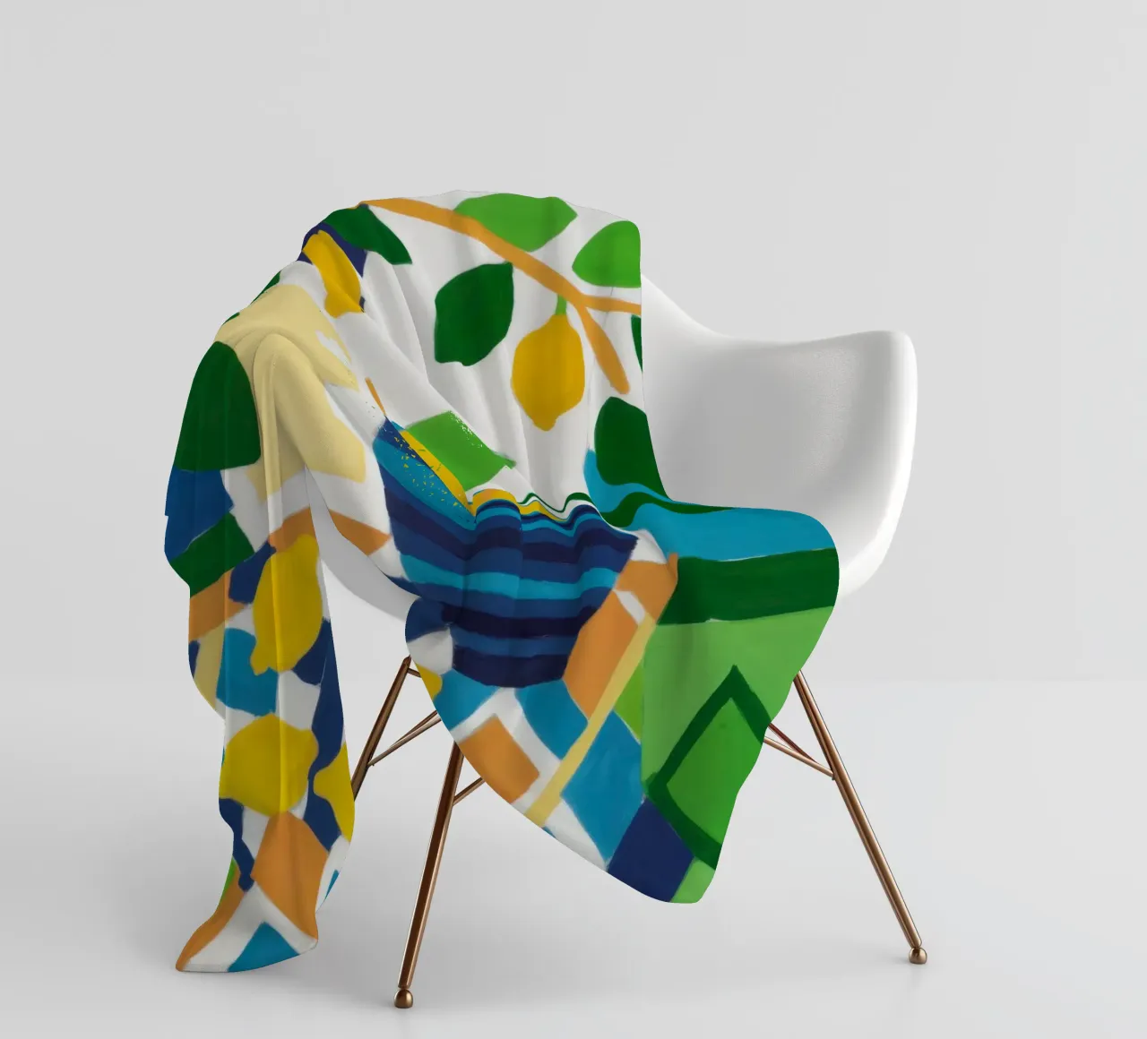 Vaso blu Lemon Tree coperta in pile da Lune Dreams