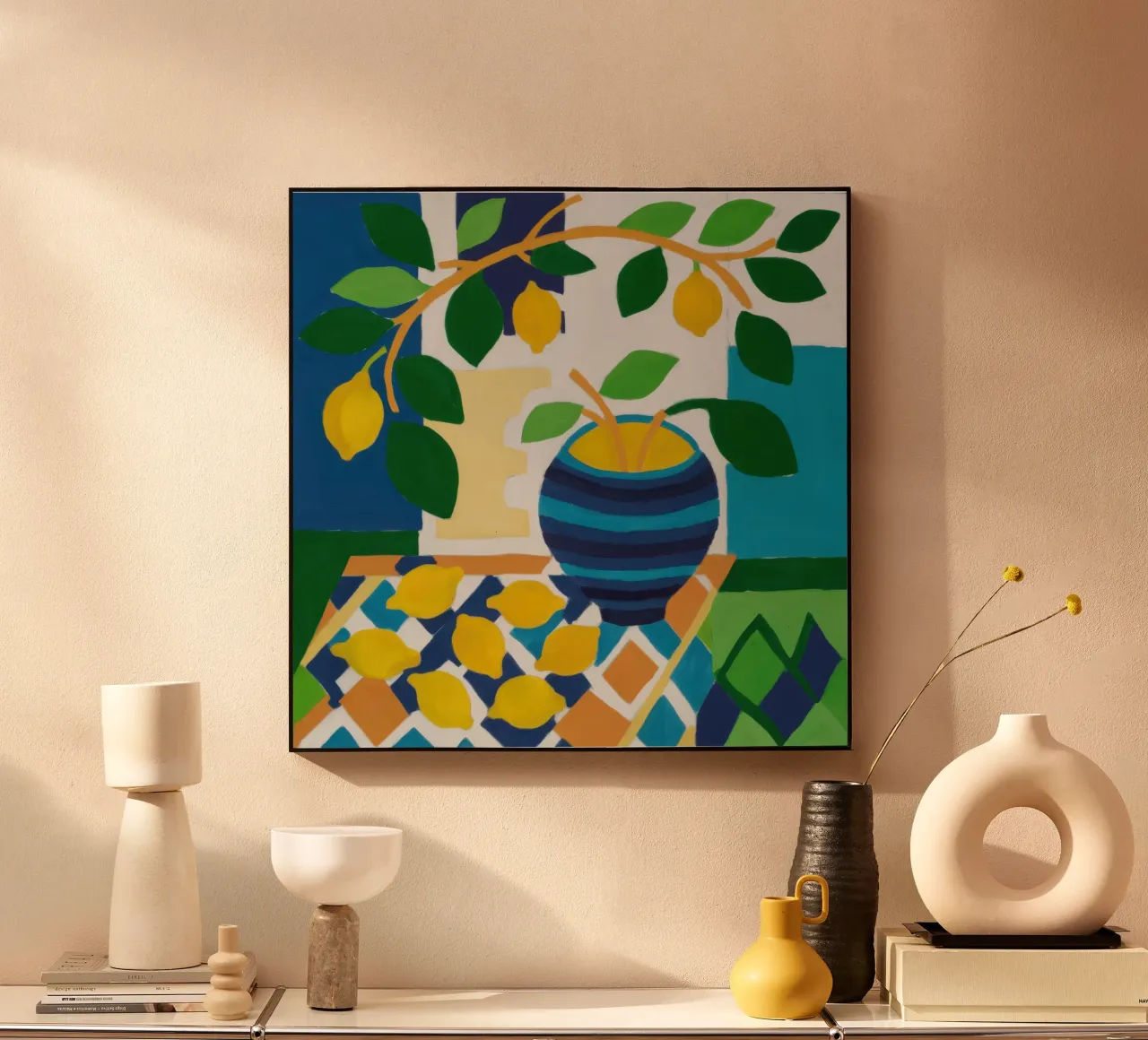 Vase bleu citronnier plexiglas de Lune Dreams
