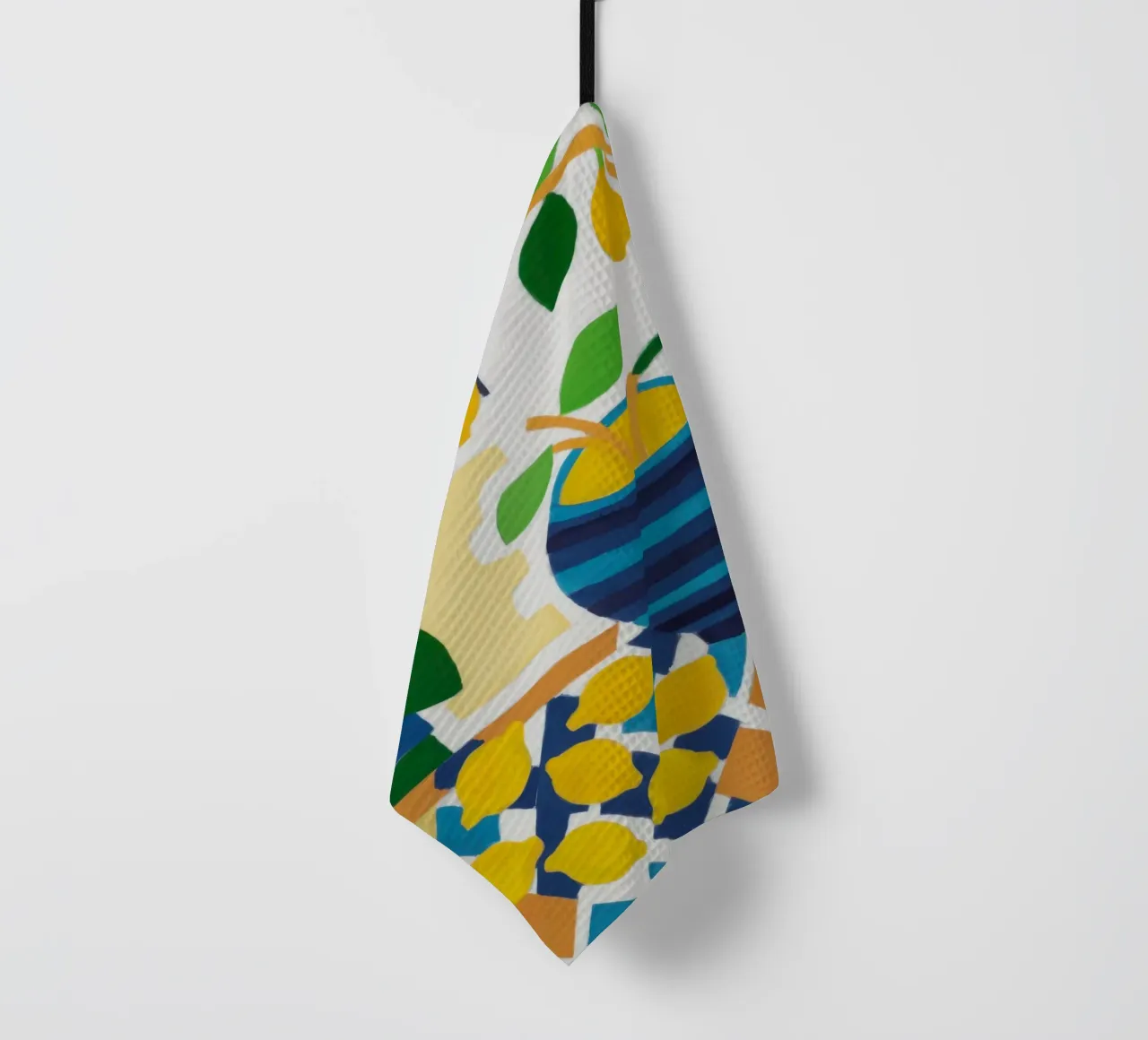 Vaso blu Lemon Tree canovaccio da cucina da Lune Dreams