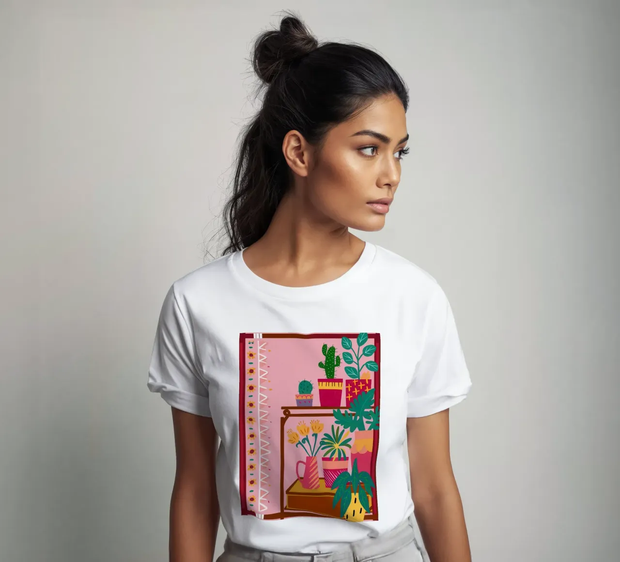 Giungla rosa bohémien t-shirt da Arcane Lines