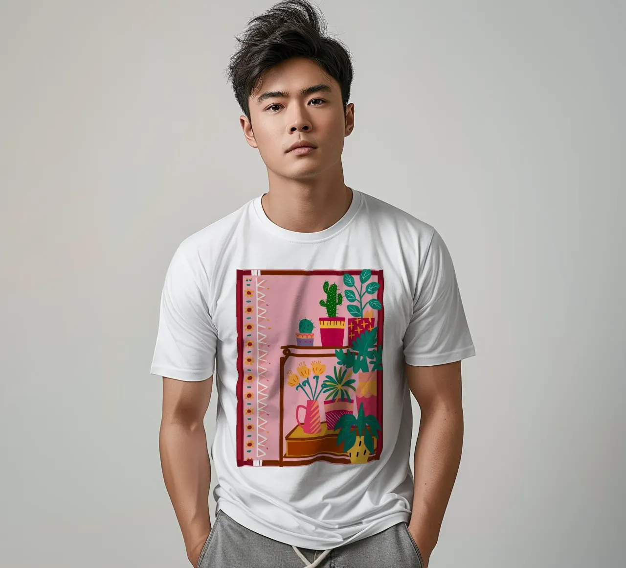 Giungla rosa bohémien t-shirt da Arcane Lines