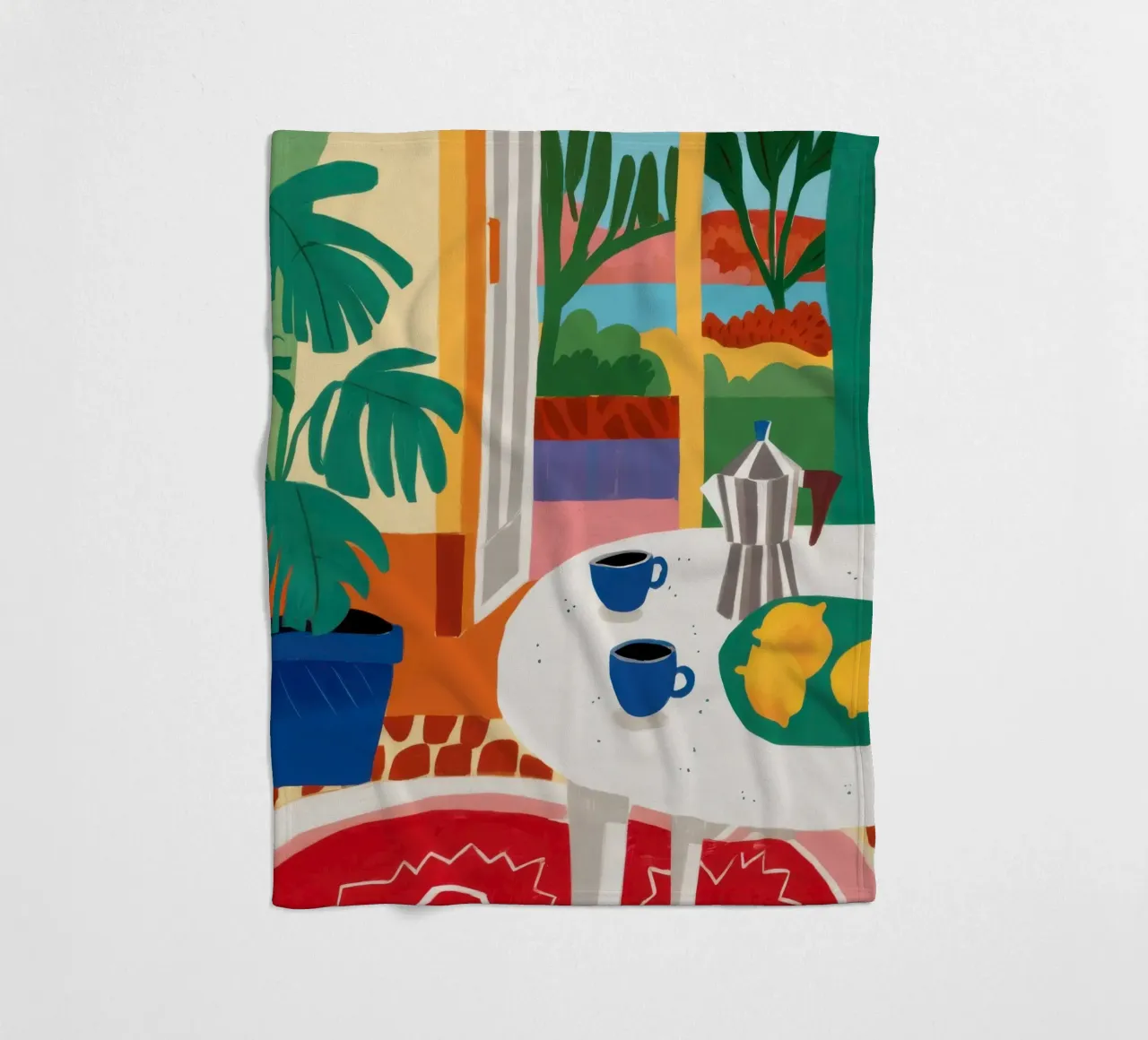 Sunlit Window Stillness fleece blanket by Arcane Lines